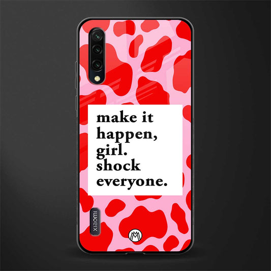 make it happen girl glass case for mi a3 redmi a3 image