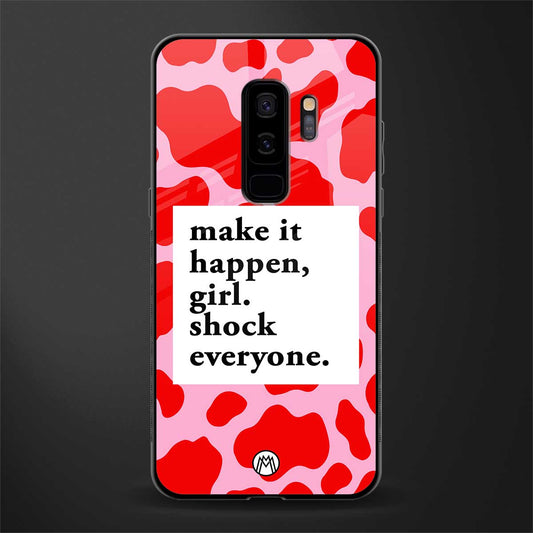 make it happen girl glass case for samsung galaxy s9 plus image