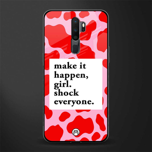 make it happen girl glass case for oppo a5 2020 image