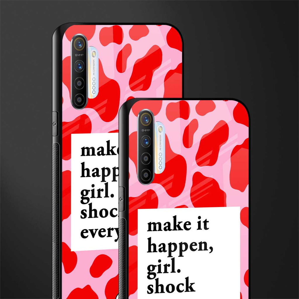 make it happen girl glass case for realme xt image-2