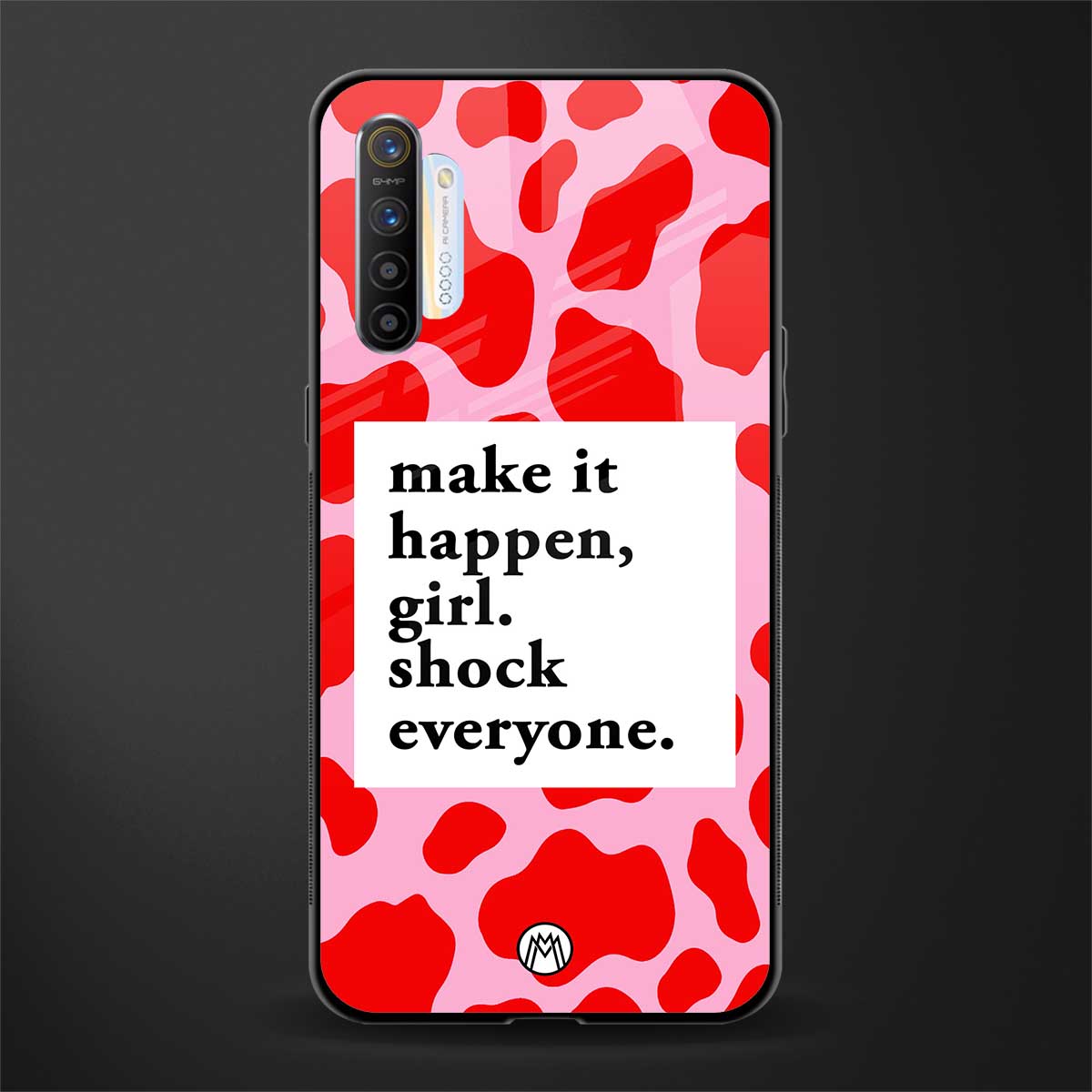 make it happen girl glass case for realme xt image