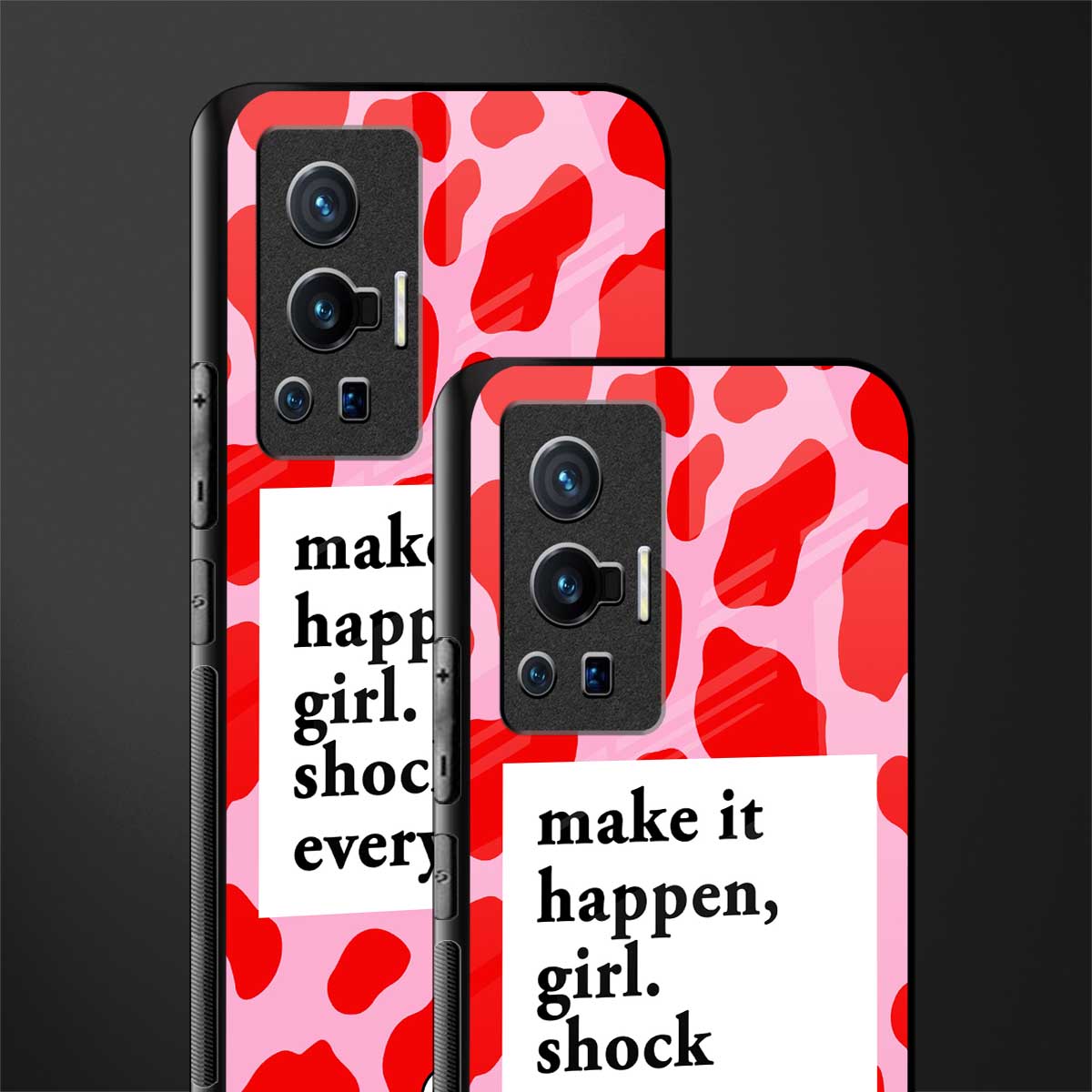make it happen girl glass case for vivo x70 pro image-2