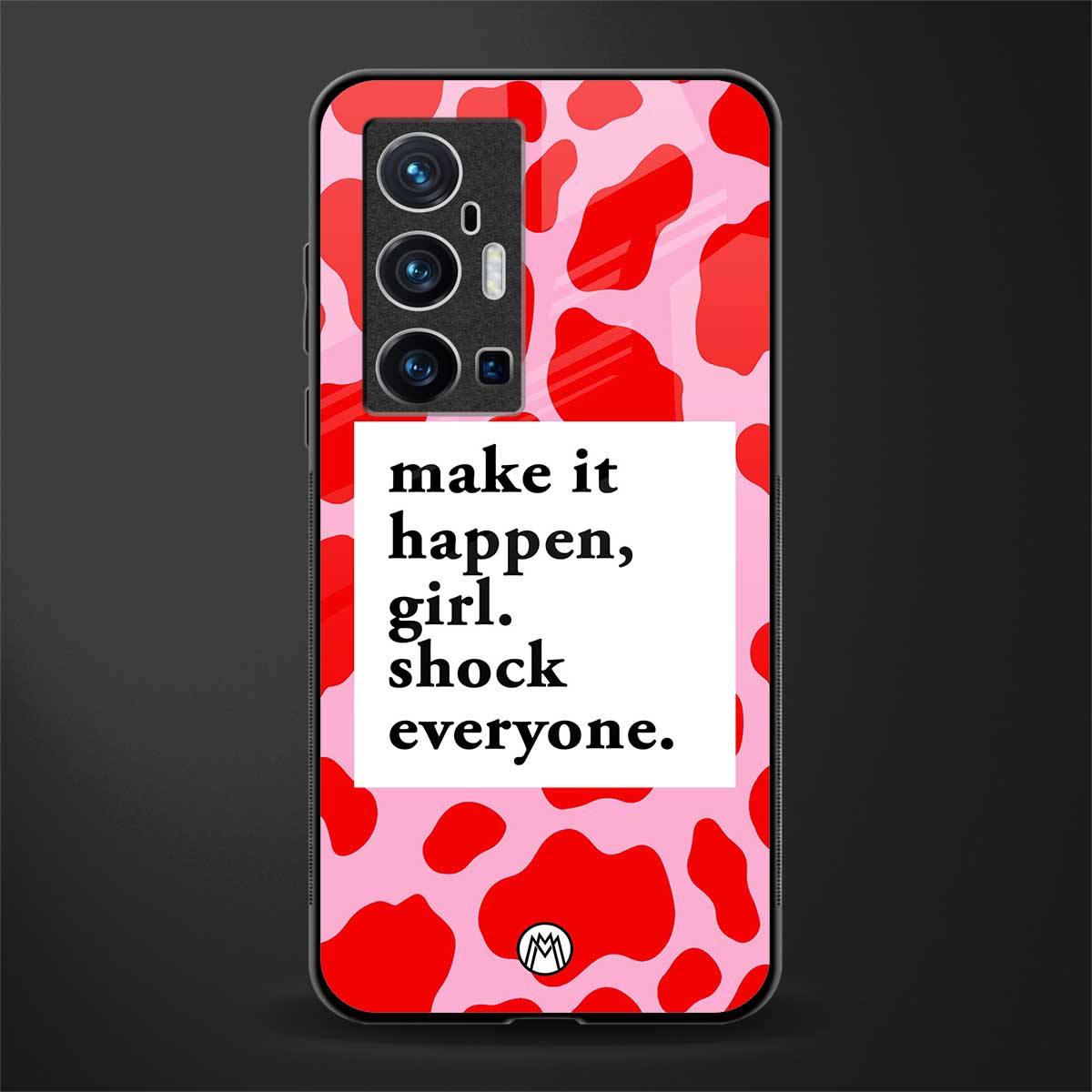 make it happen girl glass case for vivo x70 pro plus image