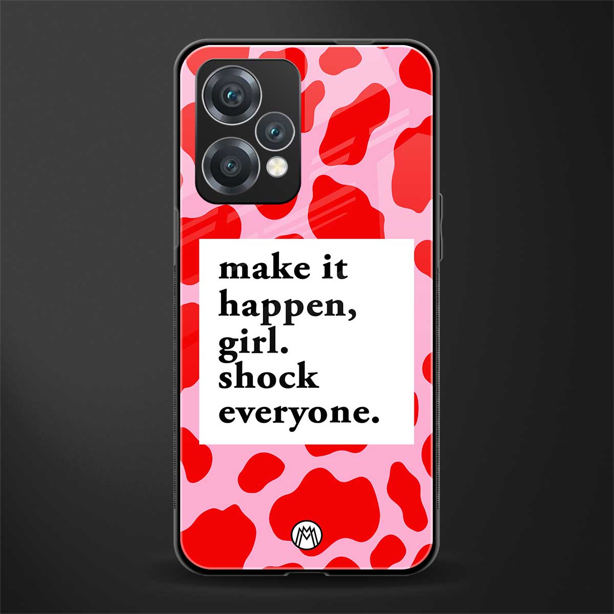 make it happen girl back phone cover | glass case for realme 9 pro 5g