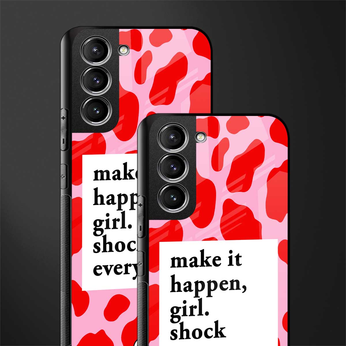 make it happen girl glass case for samsung galaxy s21 plus image-2