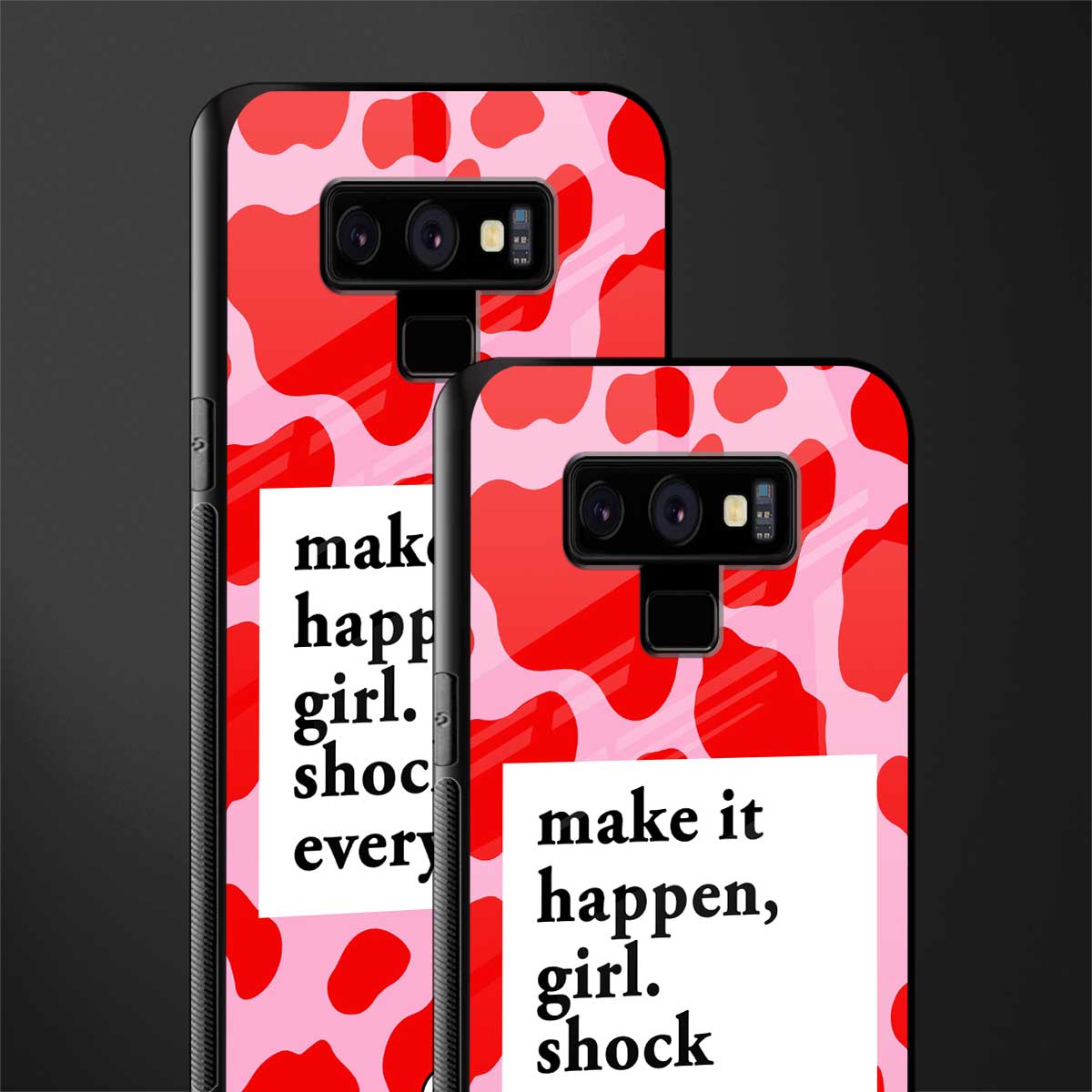 make it happen girl glass case for samsung galaxy note 9 image-2