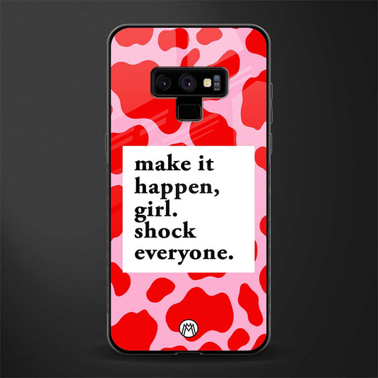 make it happen girl glass case for samsung galaxy note 9 image