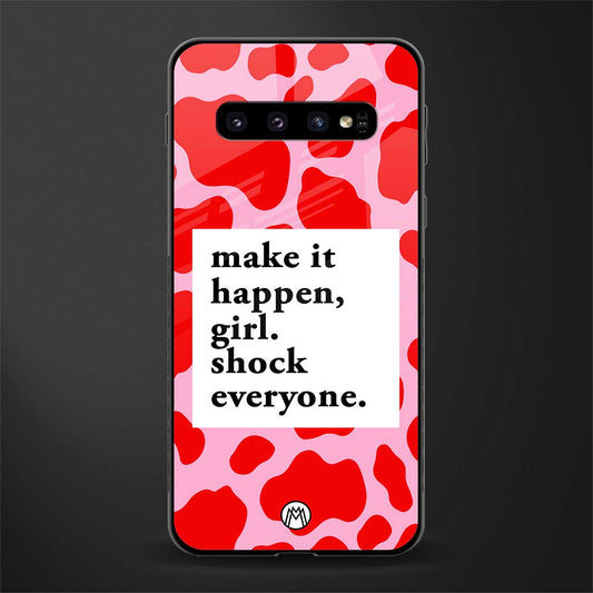 make it happen girl glass case for samsung galaxy s10 image
