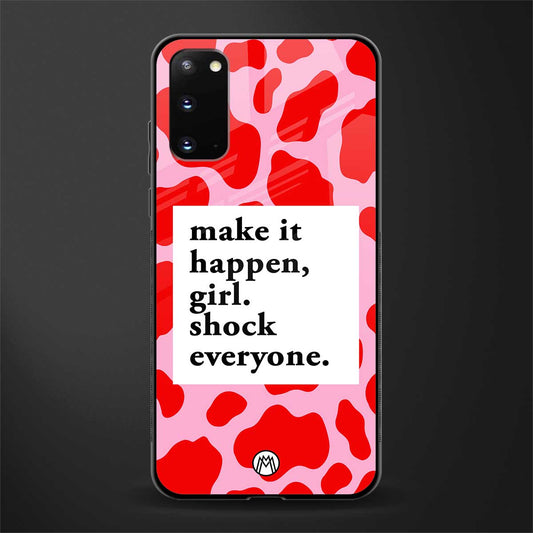 make it happen girl glass case for samsung galaxy s20 image