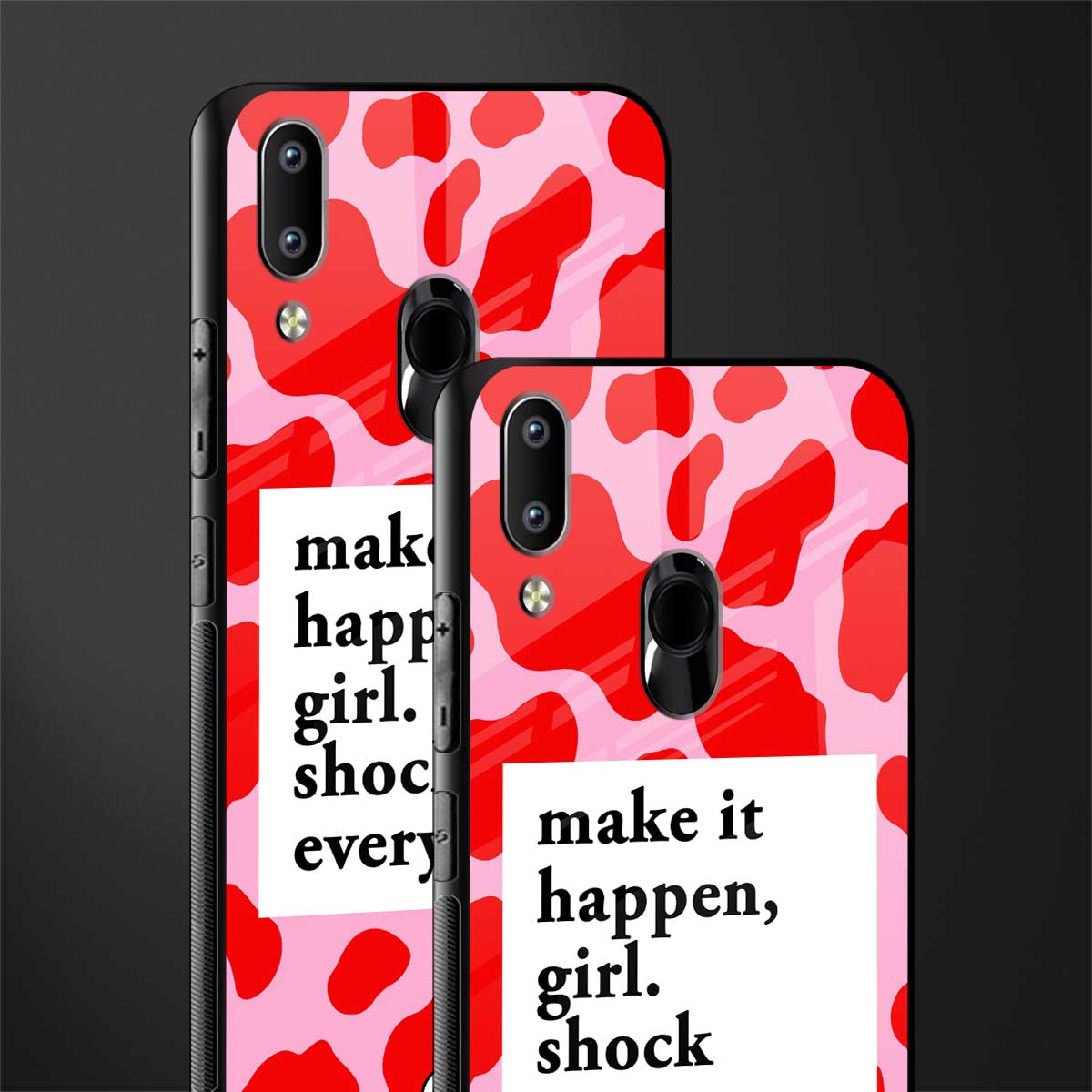 make it happen girl glass case for vivo y95 image-2