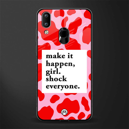 make it happen girl glass case for vivo y91 image