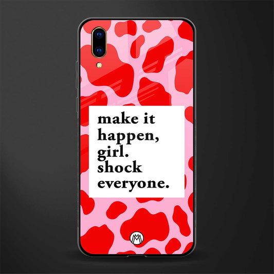 make it happen girl glass case for vivo v11 pro image