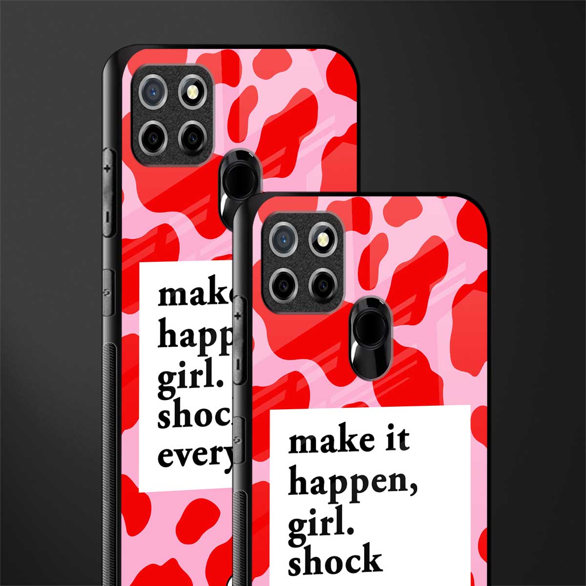 make it happen girl glass case for realme narzo 30a image-2