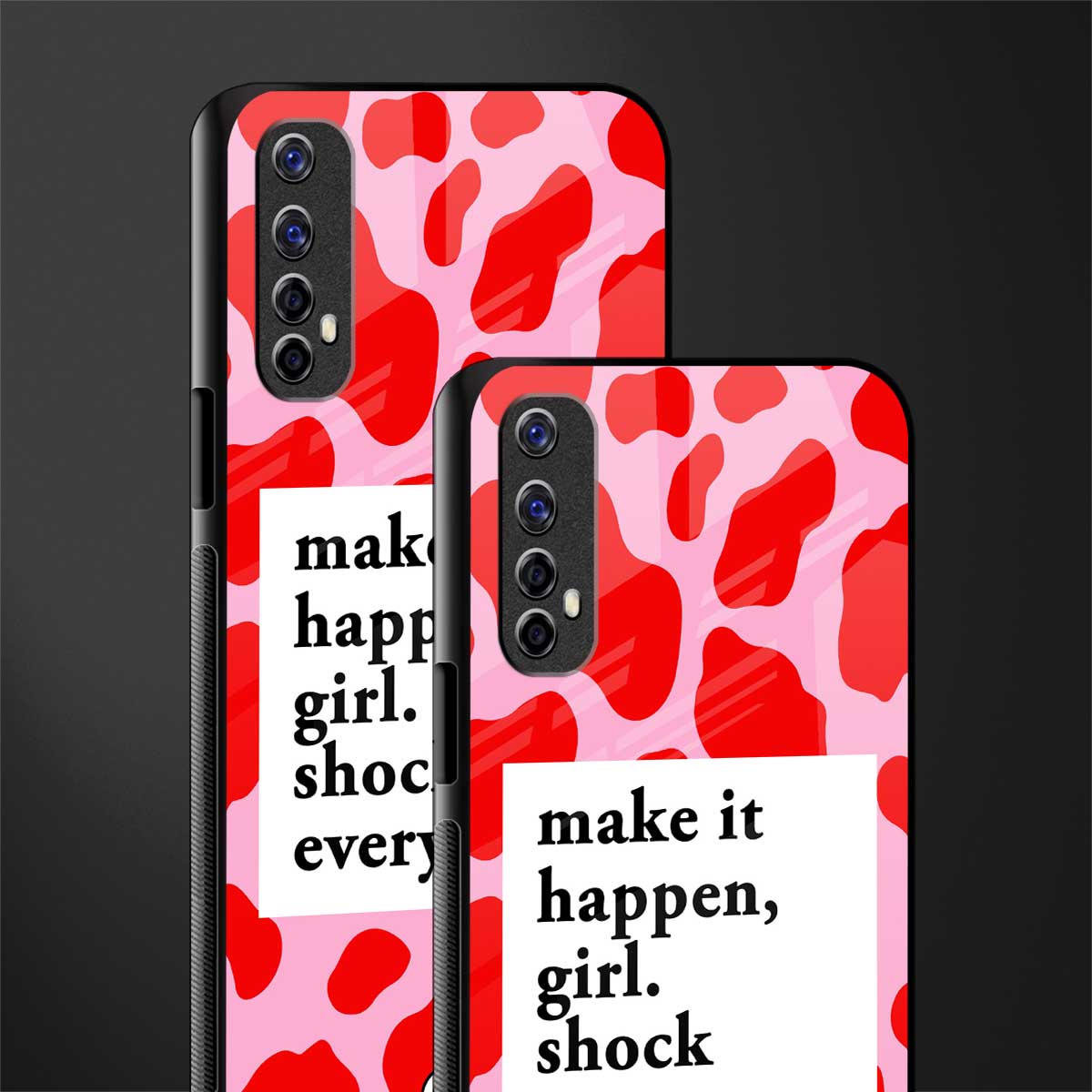 make it happen girl glass case for realme 7 image-2
