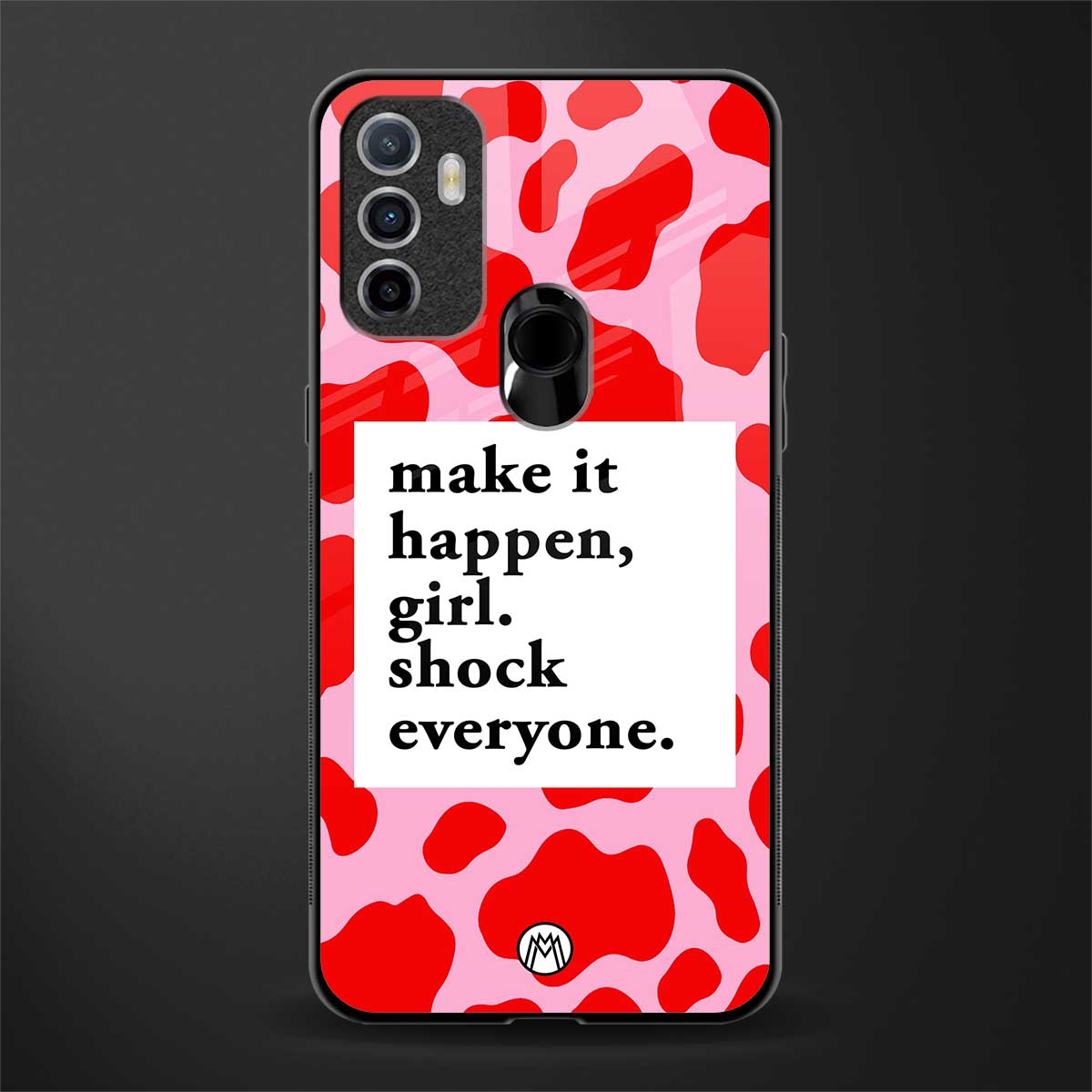 make it happen girl glass case for oppo a53 image