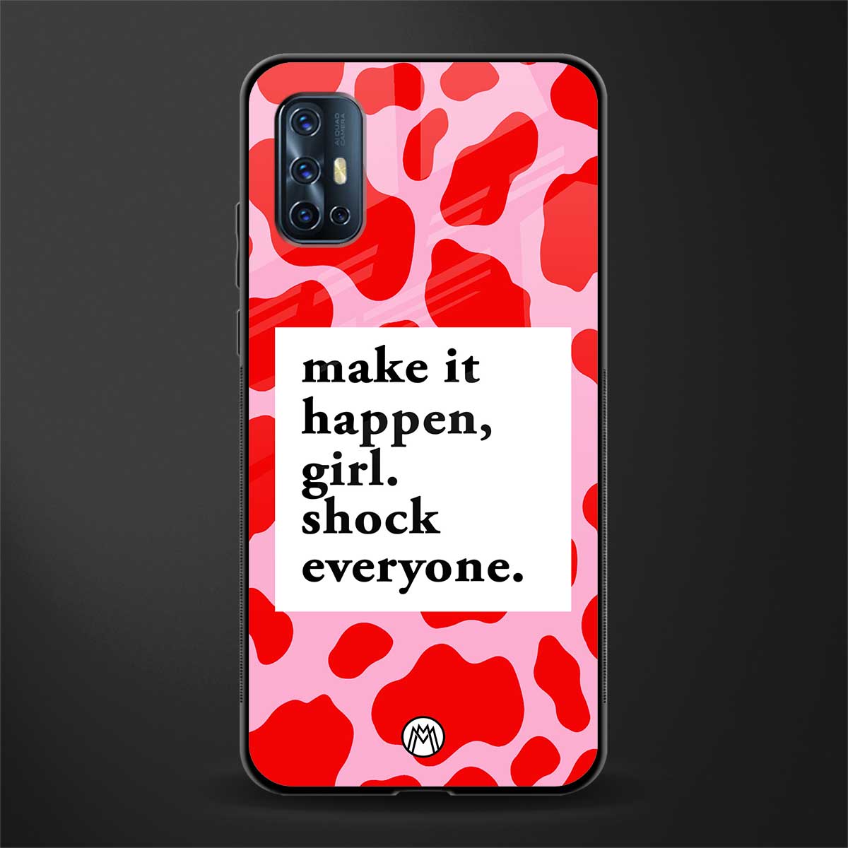 make it happen girl glass case for vivo v17 image