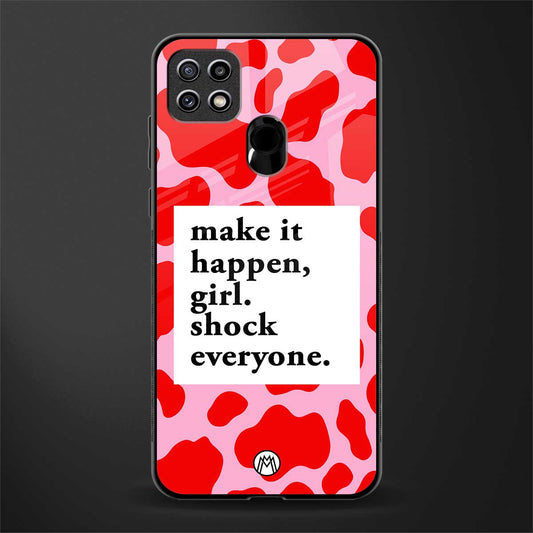 make it happen girl glass case for oppo a15s image