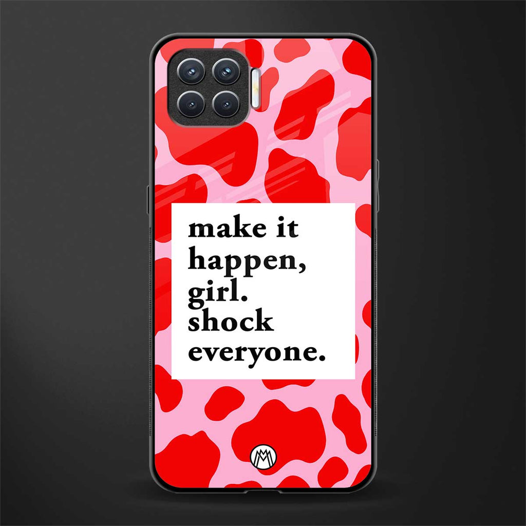 make it happen girl glass case for oppo f17 image