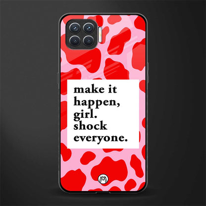 make it happen girl glass case for oppo f17 pro image