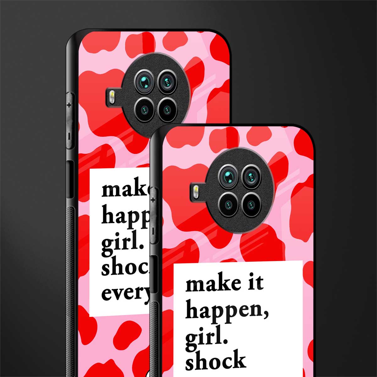 make it happen girl glass case for mi 10i image-2