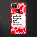 make it happen girl glass case for redmi 9c image