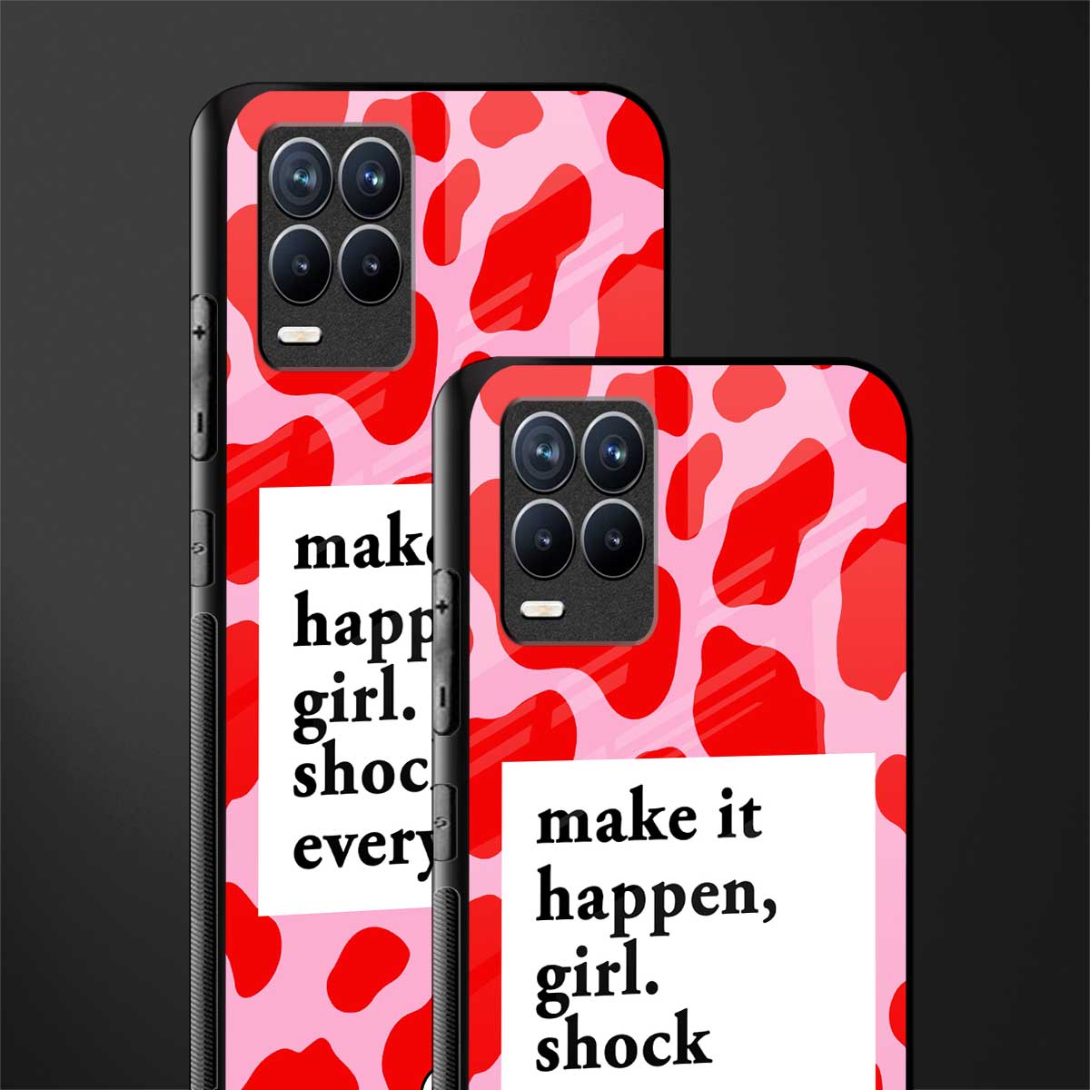 make it happen girl glass case for realme 8 pro image-2