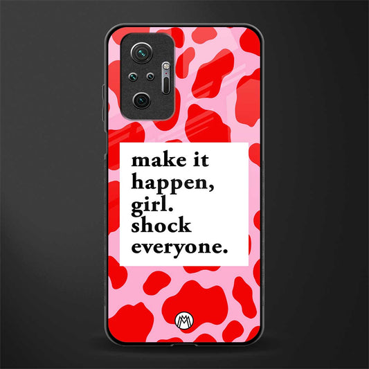 make it happen girl glass case for redmi note 10 pro image
