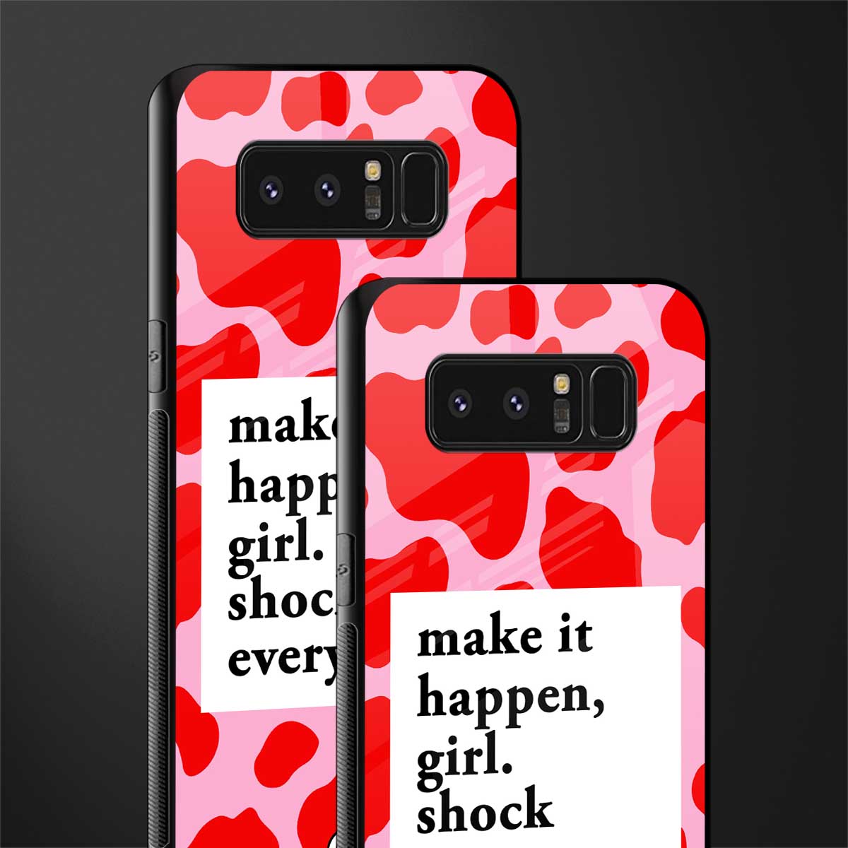 make it happen girl glass case for samsung galaxy note 8 image-2