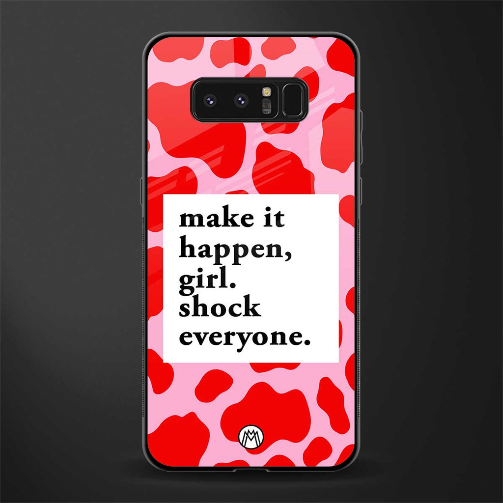 make it happen girl glass case for samsung galaxy note 8 image
