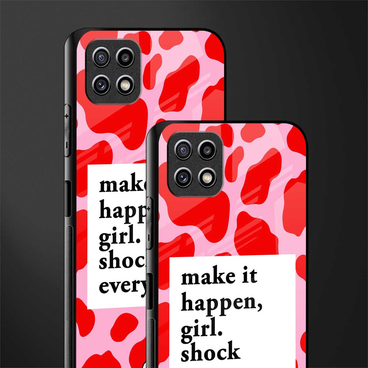 make it happen girl glass case for samsung galaxy a22 5g image-2