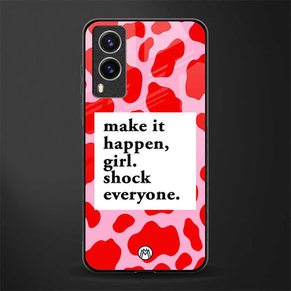 make it happen girl glass case for vivo v21e 5g image