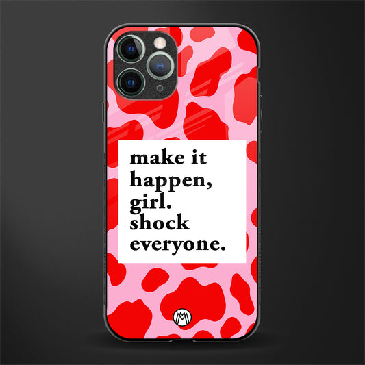 make it happen girl glass case for iphone 11 pro image