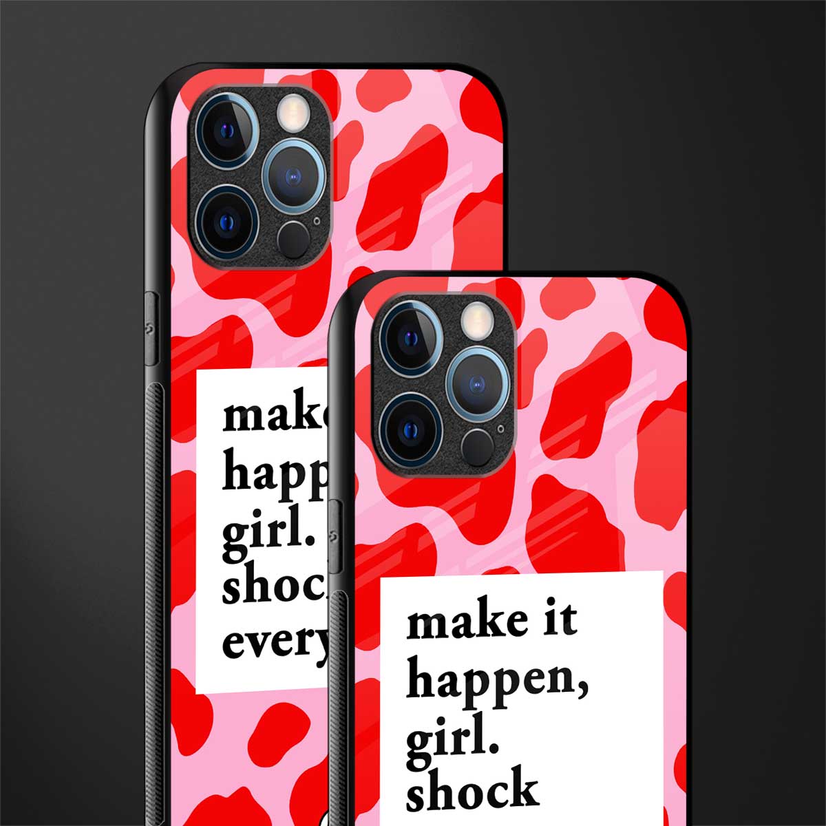 make it happen girl glass case for iphone 14 pro max image-2
