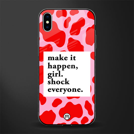 make it happen girl glass case for iphone xs max image