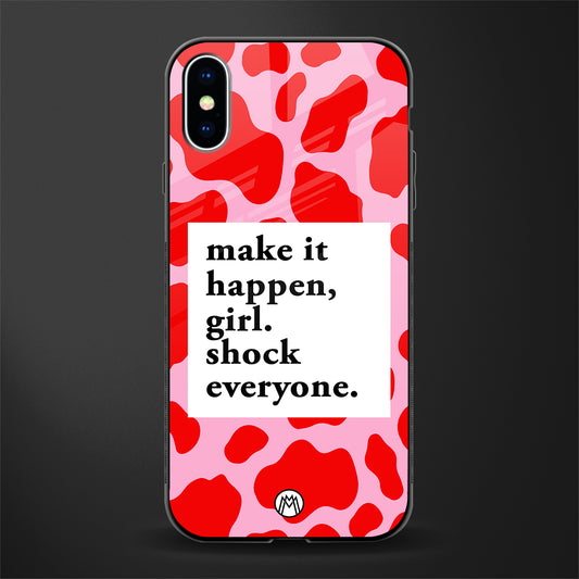 make it happen girl glass case for iphone xs image