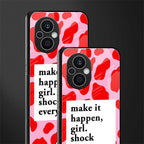 make it happen girl back phone cover | glass case for oppo f21 pro 5g