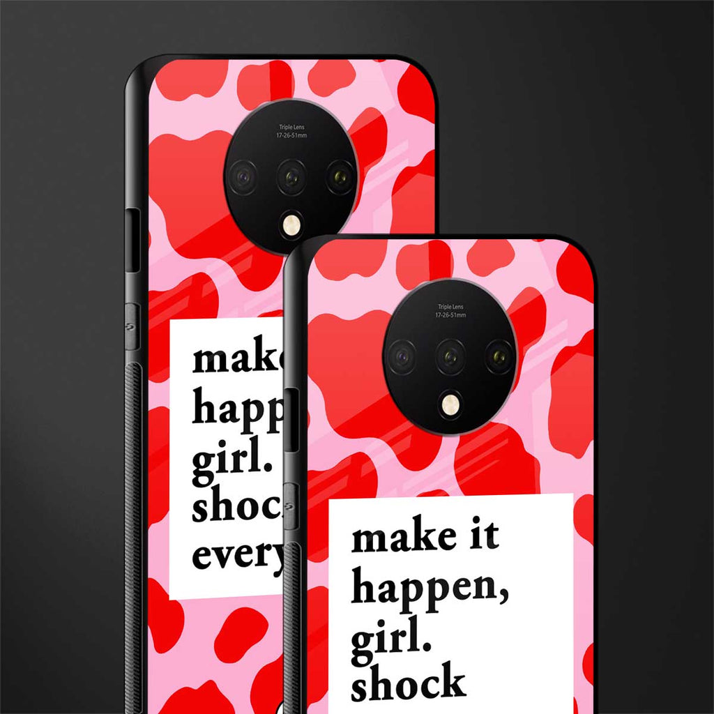 make it happen girl glass case for oneplus 7t image-2