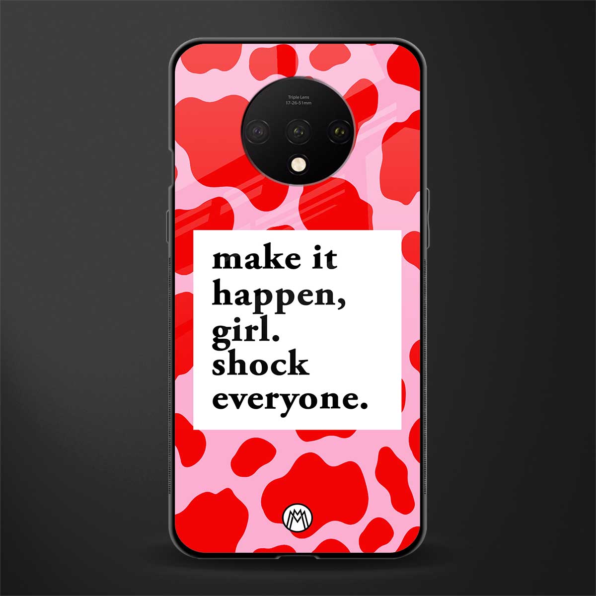 make it happen girl glass case for oneplus 7t image
