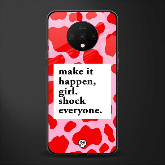 make it happen girl glass case for oneplus 7t image