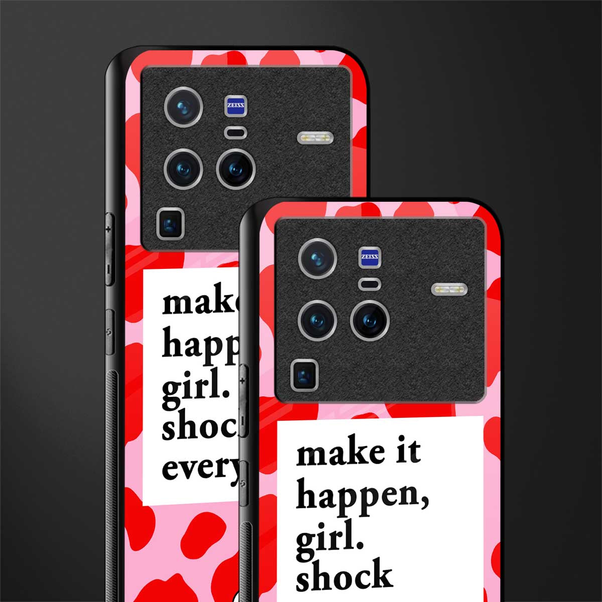 make it happen girl glass case for vivo x80 pro 5g image-2