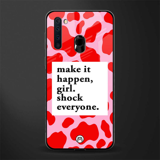 make it happen girl glass case for samsung a21 image