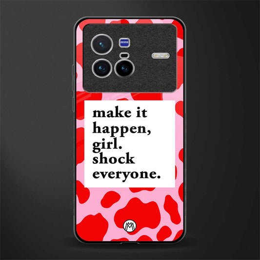 make it happen girl glass case for vivo x80 image