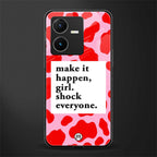 make it happen girl back phone cover | glass case for vivo y22