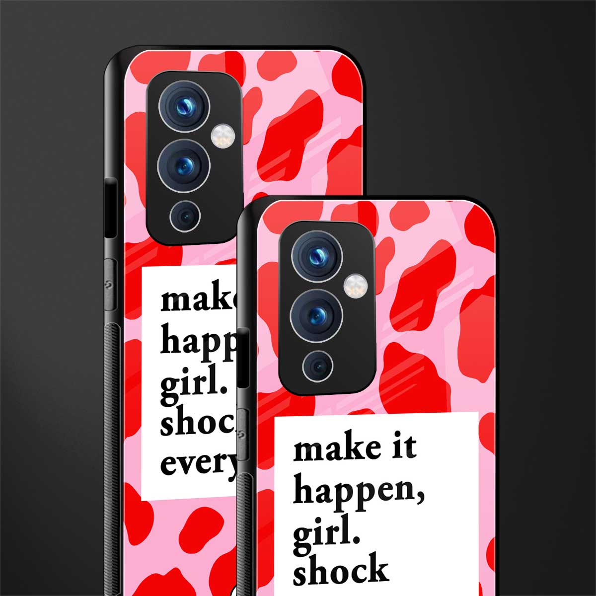 make it happen girl back phone cover | glass case for oneplus 9