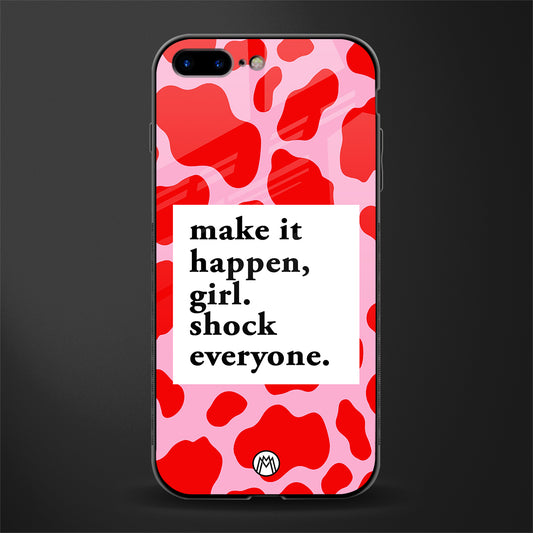 make it happen girl glass case for iphone 8 plus image