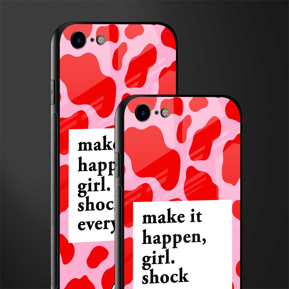 make it happen girl glass case for iphone se 2020 image-2