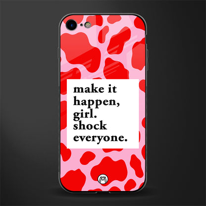 make it happen girl glass case for iphone se 2020 image