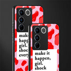 make it happen girl back phone cover | glass case for vivo v27 pro 5g