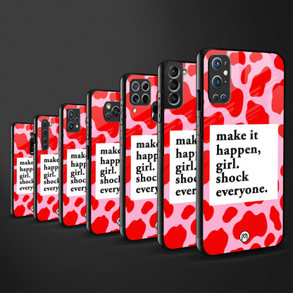 make it happen girl back phone cover | glass case for iQOO 9 Pro