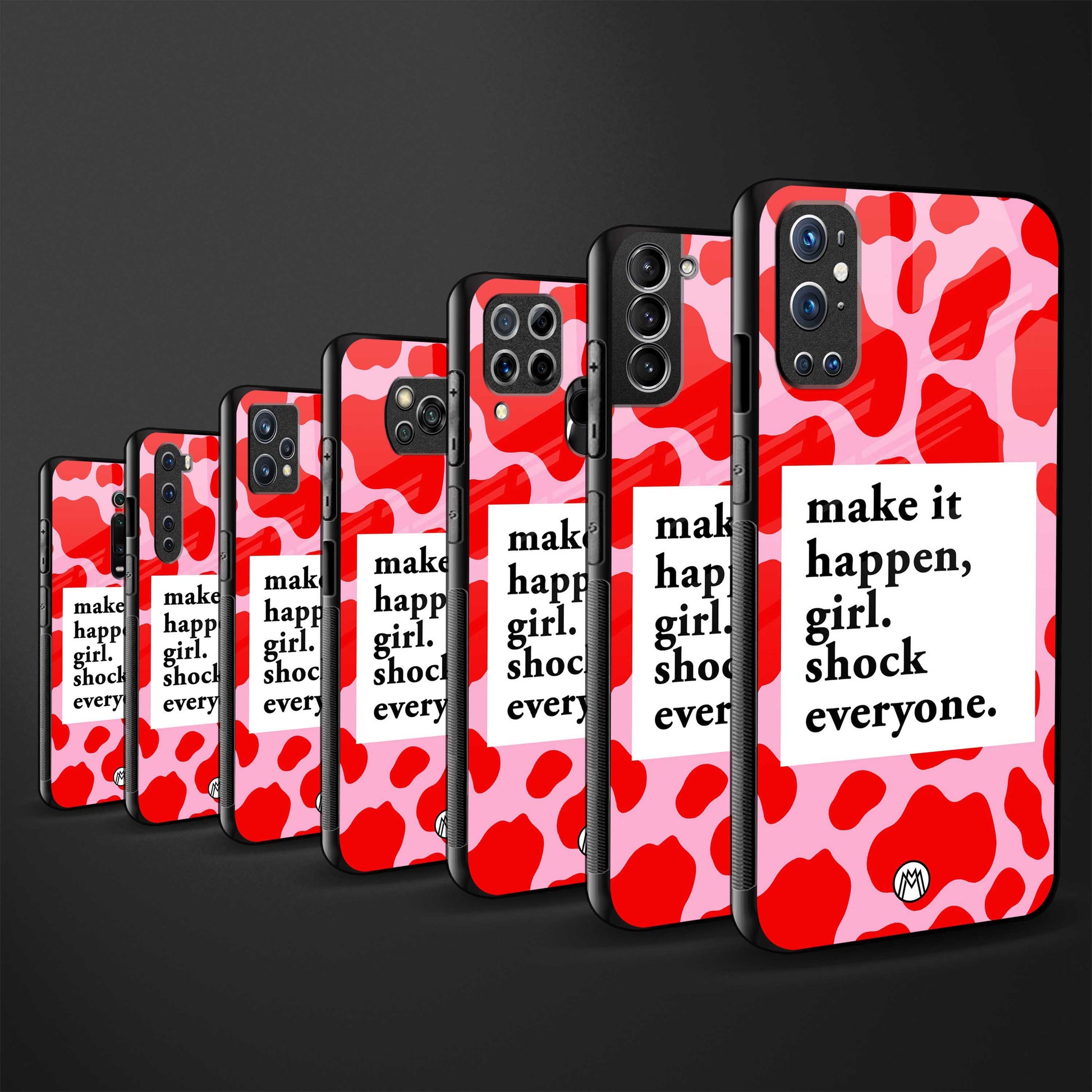 make it happen girl back phone cover | glass case for oppo f21 pro 5g